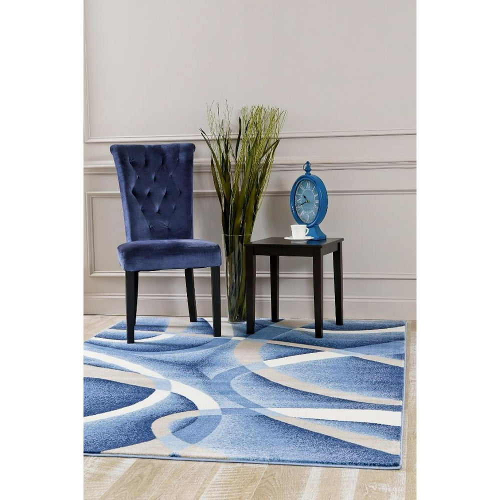 Luxe Weavers Victoria Collection Area Rug 2305 Blue 5x7
