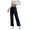Navy, variant on Wide Leg Pants for Women Casual Work Pants Crossover High Waisted Yoga Pants(Navy,XL)