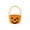 A004- Yellow, variant on Halloween Basket, Halloween Trick Or Treat Basket, Pumpkin Basket, Woven Storage Basket, 9X8X6 in Purple Rope Basket with Handle, Jack O Lantern Design Portable Tote Bag for
