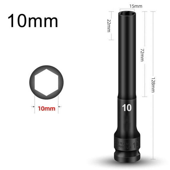 12 Drive Socket Impact Wrench Hex Socket Head 8-24Mm Adapter Spanner Converter