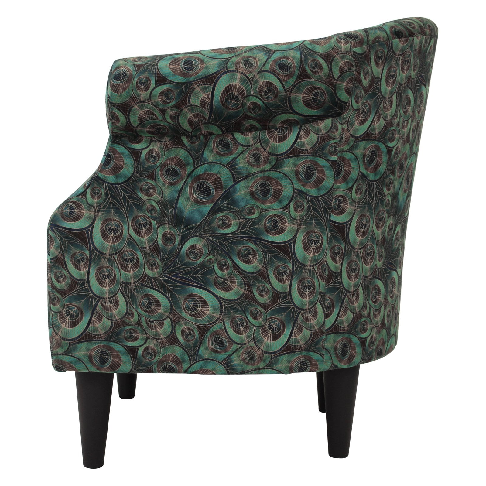 Fox Hill Trading Nikole Club Chair, Peacock Print