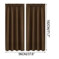 thumbnail image 2 of Begzeat Blackout Curtains for Bedroom，Thermal Insulated 100% Blackout Curtains for Bedroom with Black Liner, Double Layer Full Room Darkening Noise Reducing Grommet Curtain (Brown), 2 of 9