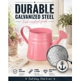 thumbnail image 3 of White Watering Can Metal - 1 L Vintage Sprinkling Can with Removable Spout - Galvanized Steel Water Cans for Indoor Outdoor Plants - Long Spout Garden Irrigation Tool for Flowers (White), 3 of 7