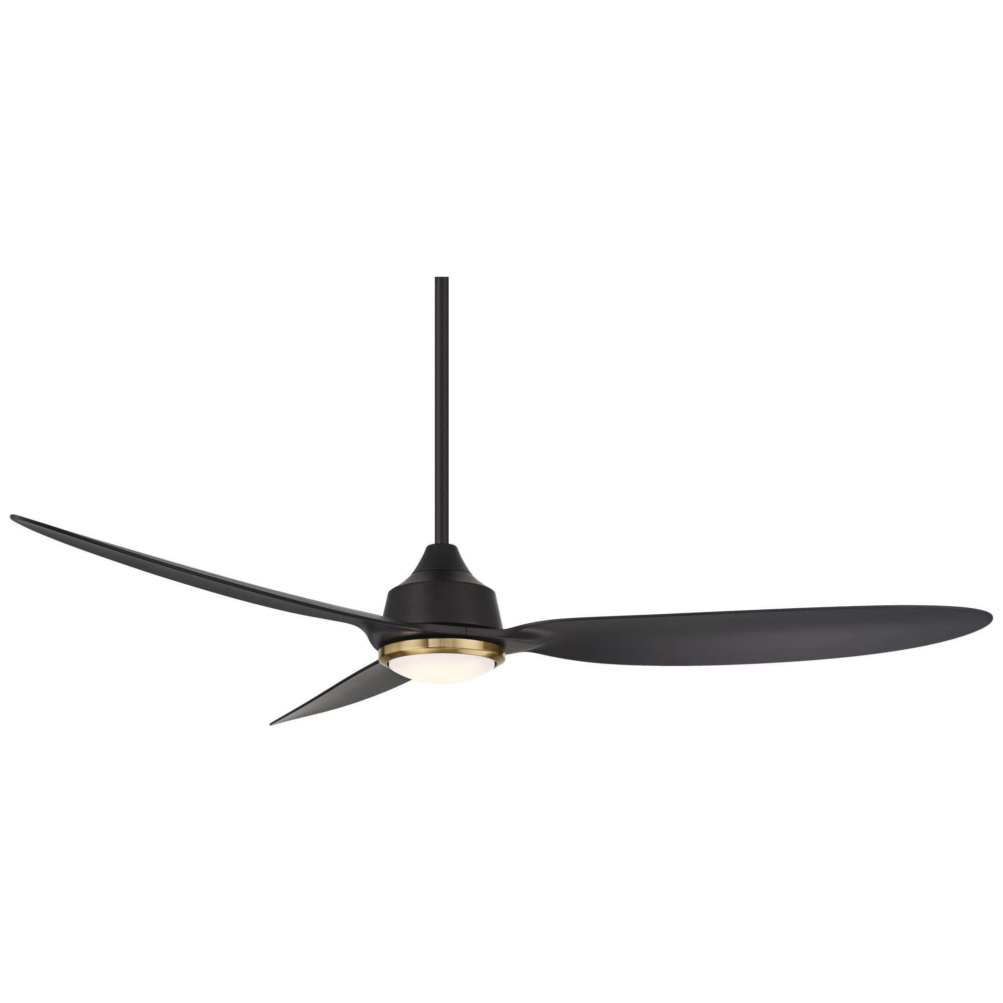 Casa Vieja 60" Revere Indoor Outdoor Ceiling Fan 3 Blade Customize LED Remote Control Matte Black Finish Bedroom Patio Damp Rated