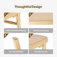 thumbnail image 5 of VEVOR Rattan Bench, 43.3" Wooden Rattan Bench, Entrywway Bench with Oak Wood Legs, Bedroom End of Bed Boho Bench with Hand Woven Rattan, for Living Room, Kitchen, 5 of 9