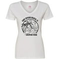 thumbnail image 3 of Inktastic Summer Vacation Mode Fort Myers Beach Florida Women's V-Neck T-Shirt, 3 of 5