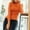 Orange, variant on Goodtrade8 Warm Sweater Women Trendy White Long Sleeve Solid Color Casual Sweater Tops