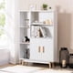 thumbnail image 1 of Costway Librería de Madera con Dos Puertas con Patas de Madera para Casa Oficina Blanco 59 x 23,7 x 119 cm, 1 of 10