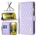 thumbnail image 1 of Elegant Wallet Case Compatible with Samsung Galaxy S20 (6.2 inch), Premium PU Leather Zipper Flip Folio Wallet with Wrist Strap Magnetic Closure Built-in Kickstand Protective Case (Purple), 1 of 10