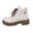 Beige, variant on Fleece Lined Ankle Boots Winter Outdoor Walking, Lace Up Chunky Booties Cold Weather Travel, Comfortable Warm Footwear Yard Gardening, Protective Rugged Sole Shoes Autumn Casual Wearing, Beige 5.5