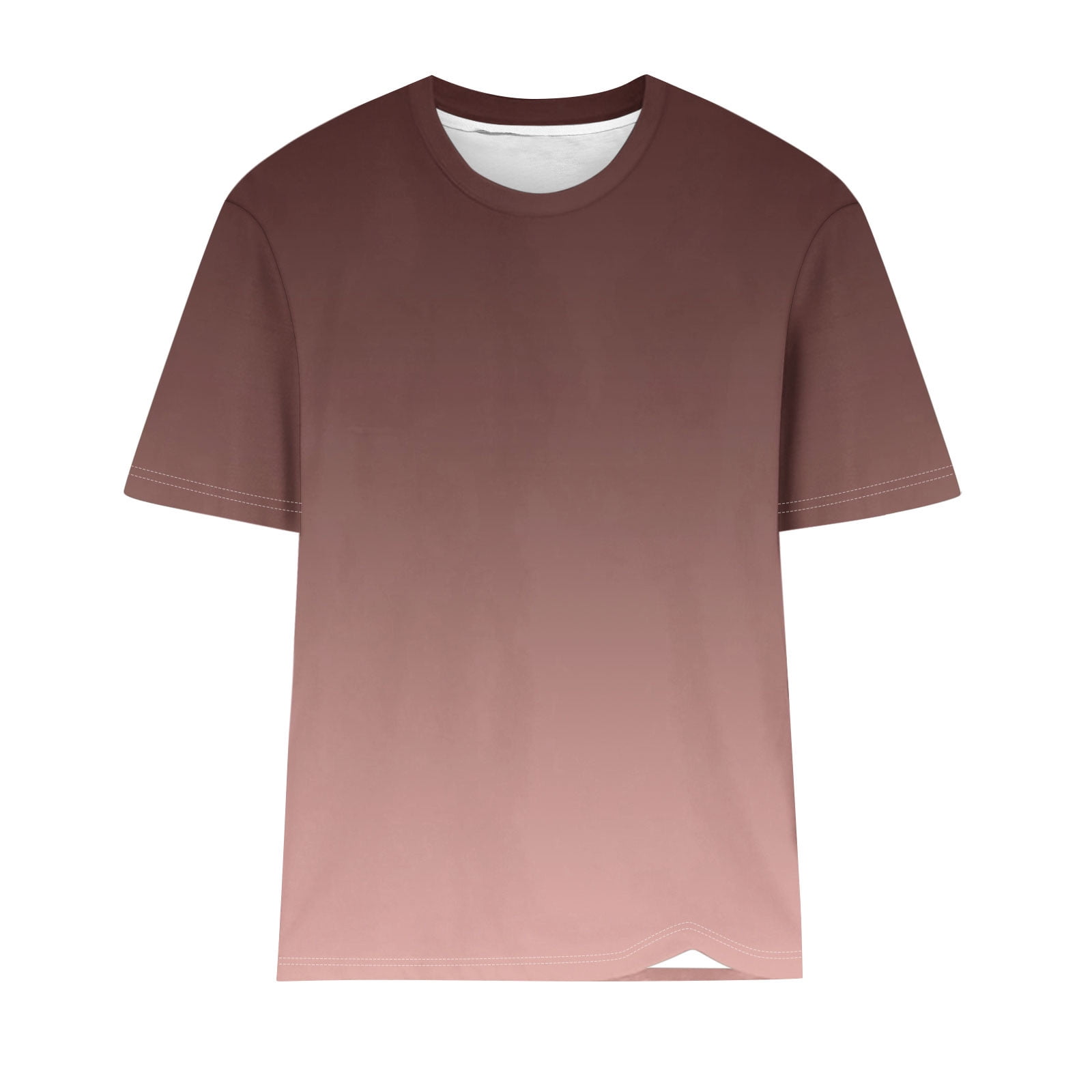 Danhjin Womens Round Neck Short Sleeve Cute T Shirts Gradient Color Summer Tops Casual Loose Tees Trending Nows
