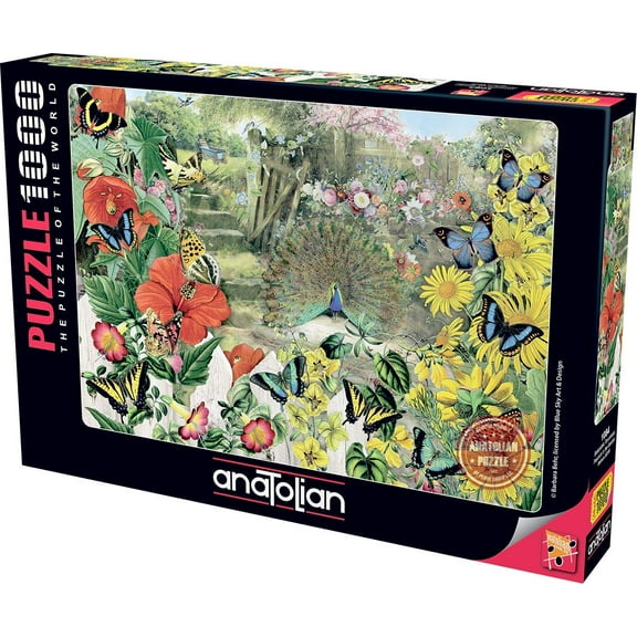 Anatolian Puzzle - Peacock in The Garden, 1000 Piece Jigsaw Puzzle, #1084, Multicolor