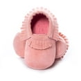 thumbnail image 2 of Fymall Baby Boys Girls Tassel Leather Shoes Toddler Soft Crib Shoes 0-18M, 2 of 4