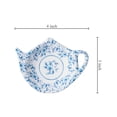 thumbnail image 2 of Gourmet Art 4-Piece Blue & White Teapot Shaped Tea Bag Holder Set/Spoon Rests, 2 of 5
