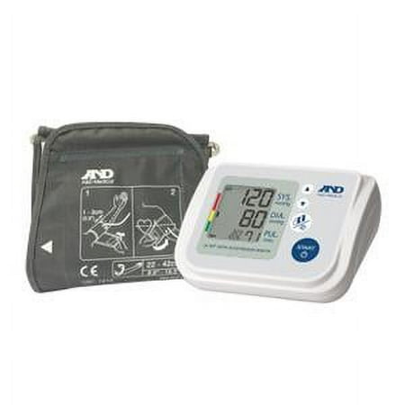 A&D Medical Blood Pressure Monitor with AccuFit Plus, Wide Range Cuff, Multi-User, Upper Arm, Automatic, 1 Count