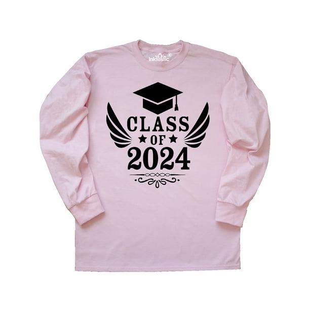 INKtastic Class of 2024 with Graduation Cap and Wings Long Sleeve T