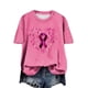 thumbnail image 4 of Fiudx Ofertas Relámpago Blusas Casuales de Moda para Mujer, Camiseta Estampada con Cuello Redondo, Camisetas de Manga Corta, 4 of 4