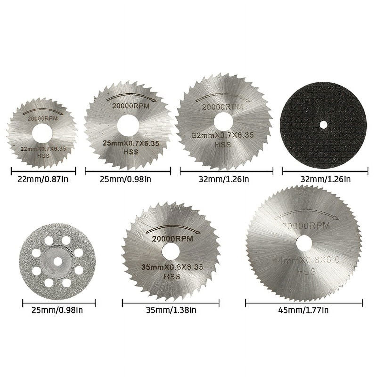 HOTBEST 31pcs/8pcs Circular Saw Blades - Rotary Tool Cutting Disc Kit Accessories, Metal Drill Cutting Discs for Wood Plastic Metal Cutting