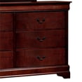 thumbnail image 4 of Furniture of America Brodus Transitional Solid Wood 6-Drawer Dresser in Cherry, 4 of 6