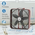 thumbnail image 4 of Lasko 20" Pro-Power 3-Speed Industrial Grade Box Fan, B20548, 4 of 12
