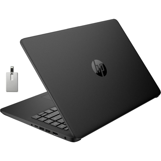 HP Stream Portable 14 Pouces HD, Intel Celeron N4120, 4 Go RAM, 128 Go eMMC, Intel UHD Graphics, Caméra Web, 1 An Office 365, Noir, Win 11 S, Carte USB Hotface 128 Go