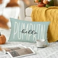thumbnail image 4 of Hello Pumpkin Fall Decor Lumbar Pillow Covers 12x20 Inch Seasonal Greeting Autumn Pumpkins Farmhouse Decorations Throw Waist Pillow Cases Green Thanksgiving Home Decor Pillowcase, 4 of 6