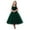 Dark Green*, variant on RUTAYY Children Girls Dress Party Solid Color Square Collar Sleeveless Tutu Layered Attire Classic Trendy Dresses