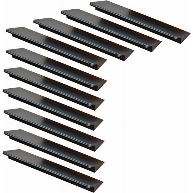 10x Pomos de puerta Tiradores de puertas de armario de cocina Cajón de armario Muebles de dormitorio Distancia central de tracción 64 mm, Aluminio, con tornillos