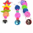 thumbnail image 4 of Bird Cage Toy Interactive Rattan Ball Hanging Parrot Bite Toy Parakeet Chew Toy, 4 of 10