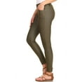 thumbnail image 2 of Women's Cotton Blend Full Length Jeggings Stretchy Skinny Pants Jeans Leggings, 2 of 3