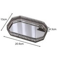 thumbnail image 4 of Mosiee European Glass Metal Storage Tray Gold Decor Luxury Home Decor Jewelry Display Living Room Mirror Glass Tea Tray Table Storage, 4 of 7