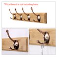 thumbnail image 4 of Dual Hooks Zinc Alloy Hooks Coat Hat Double DIY Robe Hooks Clothes Hanger Storage Holder 5pcs, Copper Tone, 4 of 7