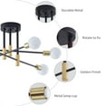 thumbnail image 3 of Deyidn Black Gold 6-Light Sputnik Chandelier - Mid Century Modern Flush Mount Ceiling Light Fixture for Dining Room Kitchen Bedroom, 3 of 8