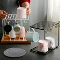 thumbnail image 1 of Xihbxyly Escurridor de Tazas Doble, Organizador Compacto, Construcción Metálica Robusta, Almacenamiento para Encimera de Cocina, Portavasos Multifuncional, Diseño de Patas Antideslizantes, Tamaño 24, 1 of 6