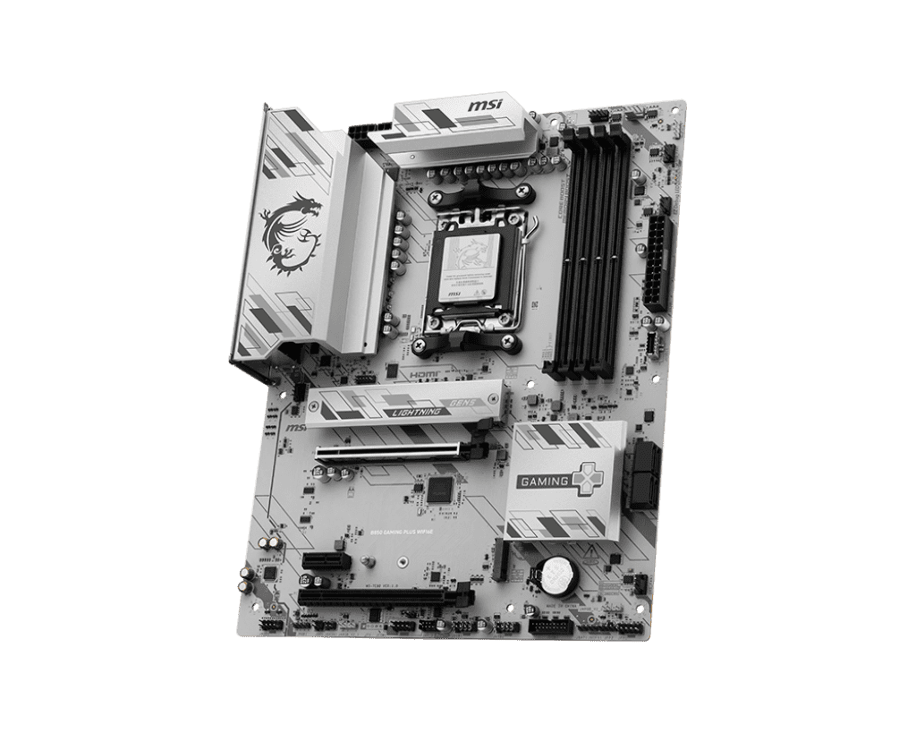 MSI B850 GAMING PLUS WIFI6E AM5 AMD B850 SATA 6GBs DDR5 Ryzen 9000/ 8000/ 7000 ATX Motherboard