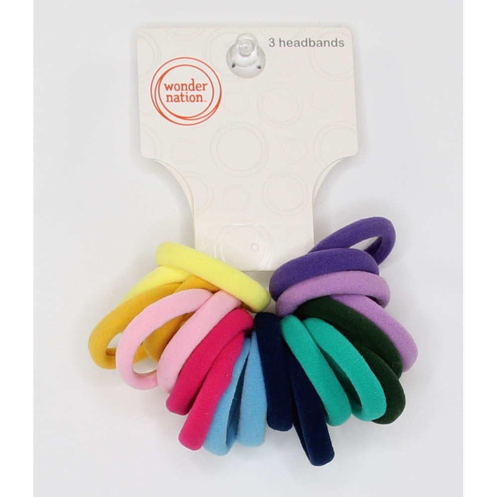 Wonder Nation Girls' Ponytail Holders, 20-Piece, Multi