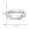 thumbnail image 2 of Platinum Solid Polished Half Round 4mm-Half-Round Wedding Band Ring Size 4.5 -  Jewelry Gift for Mom, 2 of 3