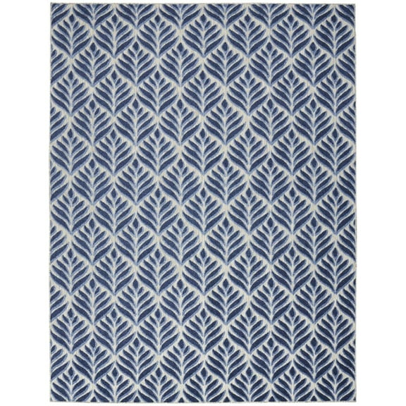 Nourison Aloha Indoor/Outdoor Blue 7'10" x 10'6" Area Rug, (8x11)
