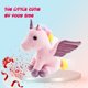 thumbnail image 4 of Unicornio cosido con forma de animal de peluche, 20 cm, con colores del arcoíris, 4 of 6
