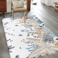 thumbnail image 2 of 3'x5' Rug for Living Room Bedroom, Blue Beige Coastal Washable Area Rugs Non-Slip Carpet Mats, Beach Starfish Summer Eucalyptus Indoor Low Pile Area Rug Runner for Kitchen, Mudroom, 2 of 8