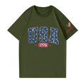 thumbnail image 3 of Women's 250th Anniversary USA Shirt Patriotic American Flag Graphic Tee 4th of July Independence Day Top, 3 of 5
