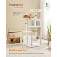 thumbnail image 2 of 56.3'' Cat Tree Tower for Indoor Cats ,Multi-Level Cat Condo Cat Furniture with Scratching Posts, Perches, Hammock, Cave Cream White, 2 of 6