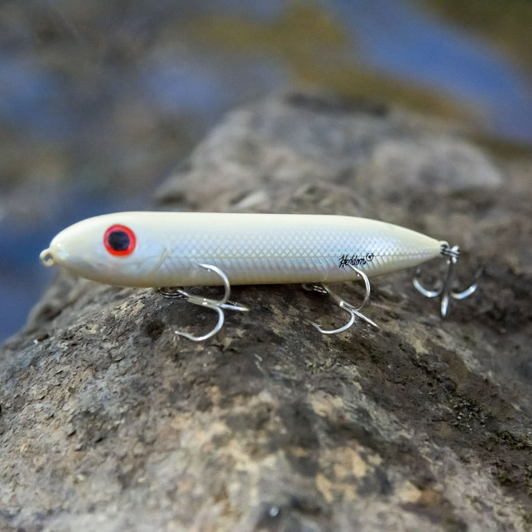Heddon Super Spook Jr Topwater Bone Silver 3 1/2