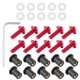 thumbnail image 2 of 10 piezas de pernos y arandelas para parabrisas de motocicleta, kit de montaje de carenado universal para motocicleta, color rojo, 2 of 14
