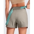 thumbnail image 4 of CRZ YOGA Women's Lightweight Hiking Shorts 4'' Stretch for Athletic Summer Travel Outdoor with Zip Pockets, 4 of 6
