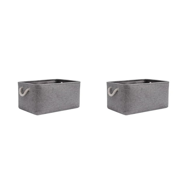 kurtrusly 1/2/3/5 Sturdy Storage Container With Wide Application - Easy And Efficient Organization Foldable Storage Box Storage Organizer grey 36*26*16 2PCS
