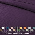 thumbnail image 4 of Exclusivo Mezcla Queen Quilt Bedding Set, Lightweight Soft Purple Queen Bedspreads Coverlets with Geometric Stitched Pattern, 4 of 8