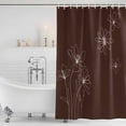 thumbnail image 2 of Brown Floral Shower Curtain Set - Extra Long 72" x 96" Washable Bathtub Curtain with 12 Hooks, Spring Flower Waterproof Fabric Stall Shower Curtains for Bathroom/Bathtub Décor, 2 of 6