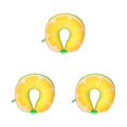 thumbnail image 4 of ZheElen Functional Travel Neck Pillow Comfortable Travel Essential Adjustable Foam Particles Travel Pillow Travel Companion Yellow Rrange 30cm 3Set, 4 of 6