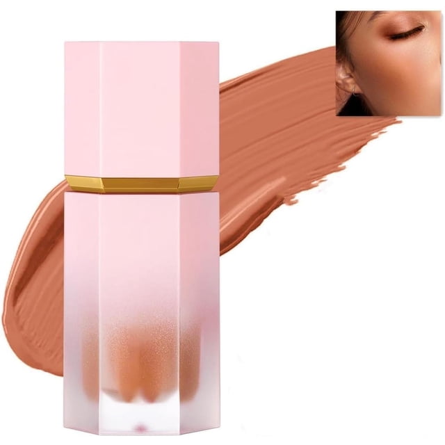 Rubor En Crema, Maquillaje Rubor Líquido, Liquid Blush En Duradero, Rubor Liquido Súper Sedoso Natur